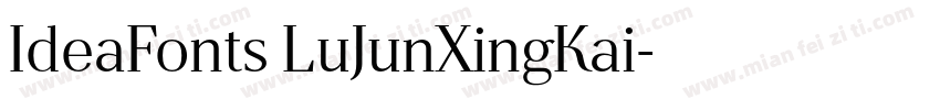 IdeaFonts LuJunXingKai字体转换